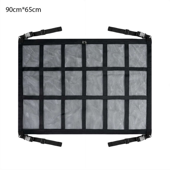 Universal Car Roof Ceiling Cargo Net, Anti-Sagging Mesh Organizer Bag for SUV, Van, Camping Gear Storage