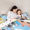 thumbnail image 4 of Castle Fairy Kawaii Dogs 2pcs Bedding Comforter Set,Chic Flower Twin Comforter Sets,Floral Animal Breathable Bedding Set,Ultra Soft Cartoon Home Decor,Reversible, 4 of 8