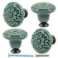 thumbnail image 4 of Sky Blue Ceramic Knobs and Pulls - Retro Drawer and Cabinet Knobs, 34mm / 1.3Inch Diameter (10Pcs), 4 of 4