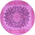 thumbnail image 1 of Ahgly Company Indoor Round Medallion Pink Traditional Area Rugs, 6' Round, 1 of 4