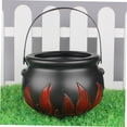 thumbnail image 2 of VERDANVERSE 2PCS Small Cauldron Plastic Candy Pot Black Red, 2 of 8