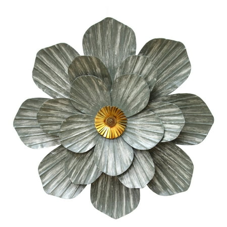 Galvanized Flower - Stratton Home Decor Galvanized Flower Wall Decor
