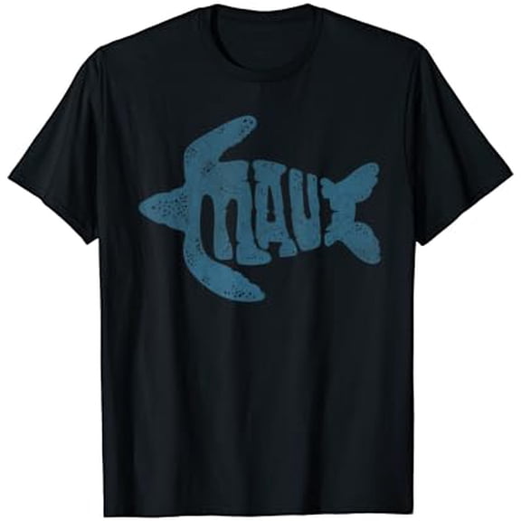 Maui Word Art - Cool Sea Turtle Animal T-Shirt