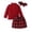 Red, variant on Durtebeua Toddler Little Girl Fall Winter Clothes Long Sleeve Tops Bell-Bottoms Skirt with Headband 18-24 Months