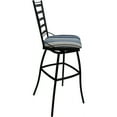 thumbnail image 5 of Set of 3 Outdoor Indoor Swivel Counter Stools Jenna Armless Blue Fabric - Black, 5 of 5