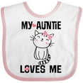 thumbnail image 3 of Inktastic My Auntie Loves Me Girls Baby Bib, 3 of 4
