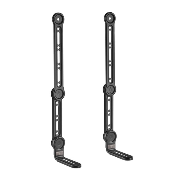 Turnstile Audio Universal Soundbar Mount with L-Shaped Holder, Black, Pair