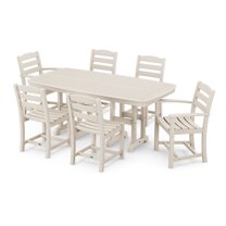 POLYWOOD La Casa Cafe 7-Piece Dining Set in Sand