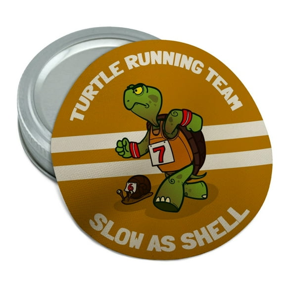 Turtle Running Team Slow As Shell Round Rubber Non-Slip Jar Gripper Lid Opener