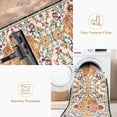 thumbnail image 6 of Findosom 2'x8' Vintage Runner Rug 0.4" Distressed Hallway Rug Non Slip Laundry Runner Rug Decor Rug Washable Runner Rug Kitchen Floor Mat Entryway Rug Runner for Laundry Kitchen Dark, Orange, 6 of 7