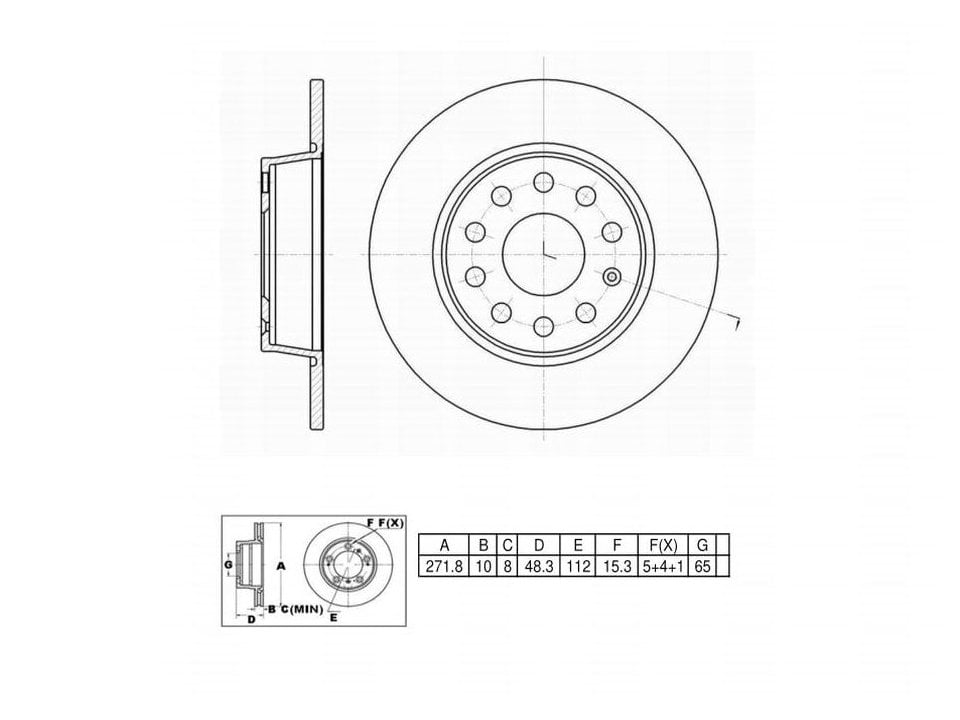 UltraHC Coated High Carbon Brake Rotor, Rear UR004461, Volkswagen Jetta 2014-2010