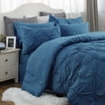 thumbnail image 2 of Juego de edredón Bedsure, tamaño king, 7 piezas, ropa de cama azul turquesa, 2 of 9