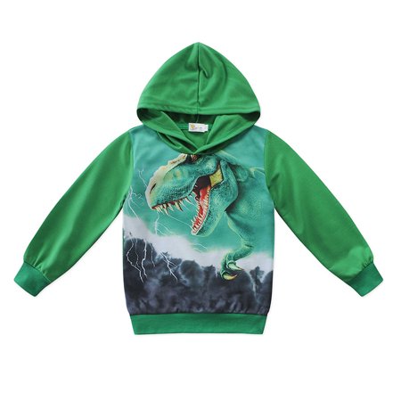 

CM-Kid Toddler Boys Dinosaur Hoddies Cotton Pullover Long Sleeve Shirt 4t