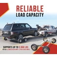thumbnail image 6 of Heavy Duty Aluminum Hi-Speed Towing Dolly Pro Set w/ 4.80” Diameter Tires, Cross Rails, Greasable Hubs & Pry Bar - 3,968 lbs Towing Capacity - Replaces Collins HSD-P4D, 6 of 19