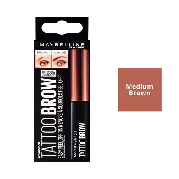 Tinta para cejas Maybelline Tattoo Brow café medio 4.6 g
