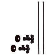 Westbrass 5/8" x 3/8" OD x 20" Bullnose Faucet Supply Kit with Cross Handle Angle Valve, Oil Rubbed Bronze