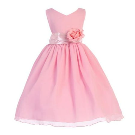 sash chiffon occasion satin neck flower special pink dress dialog displays option button additional opens zoom