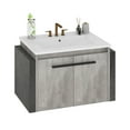 thumbnail image 3 of Uforic 24" Floating Bathroom Vanity, Modern Wall Mount Bathroom Vanity with Sink Combo, Gray, 3 of 9