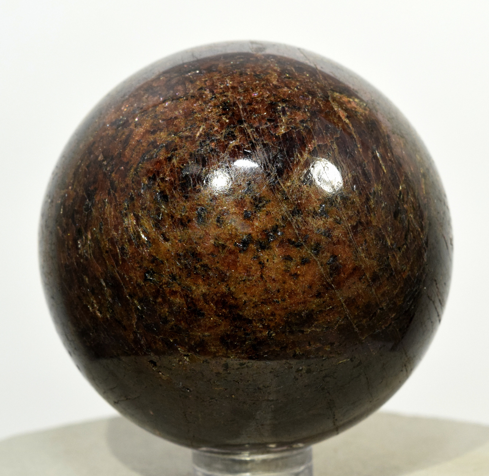 2.1" 325g Deep Red / Almandine Sphere Polished Sparkling Gemstone Crystal Mineral Ball