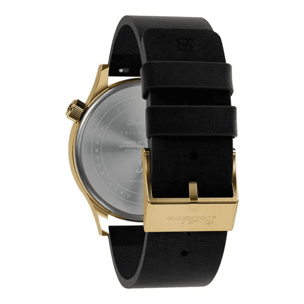 Reloj Muneca Hombre Bratleboro Negro con Dorado Malubero Manecillas y marcadores en oro. Segundero en oro Walmart en linea