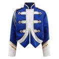 thumbnail image 4 of Aislor Boys Marching Band Jacket Drum Major Team Uniform Outwear Long Sleeve Coat Banquet Carnival Royal Blue 10, 4 of 7