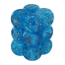 Chessex 27766 Luminary 16mm D6 Dice Set, Sky with Silver