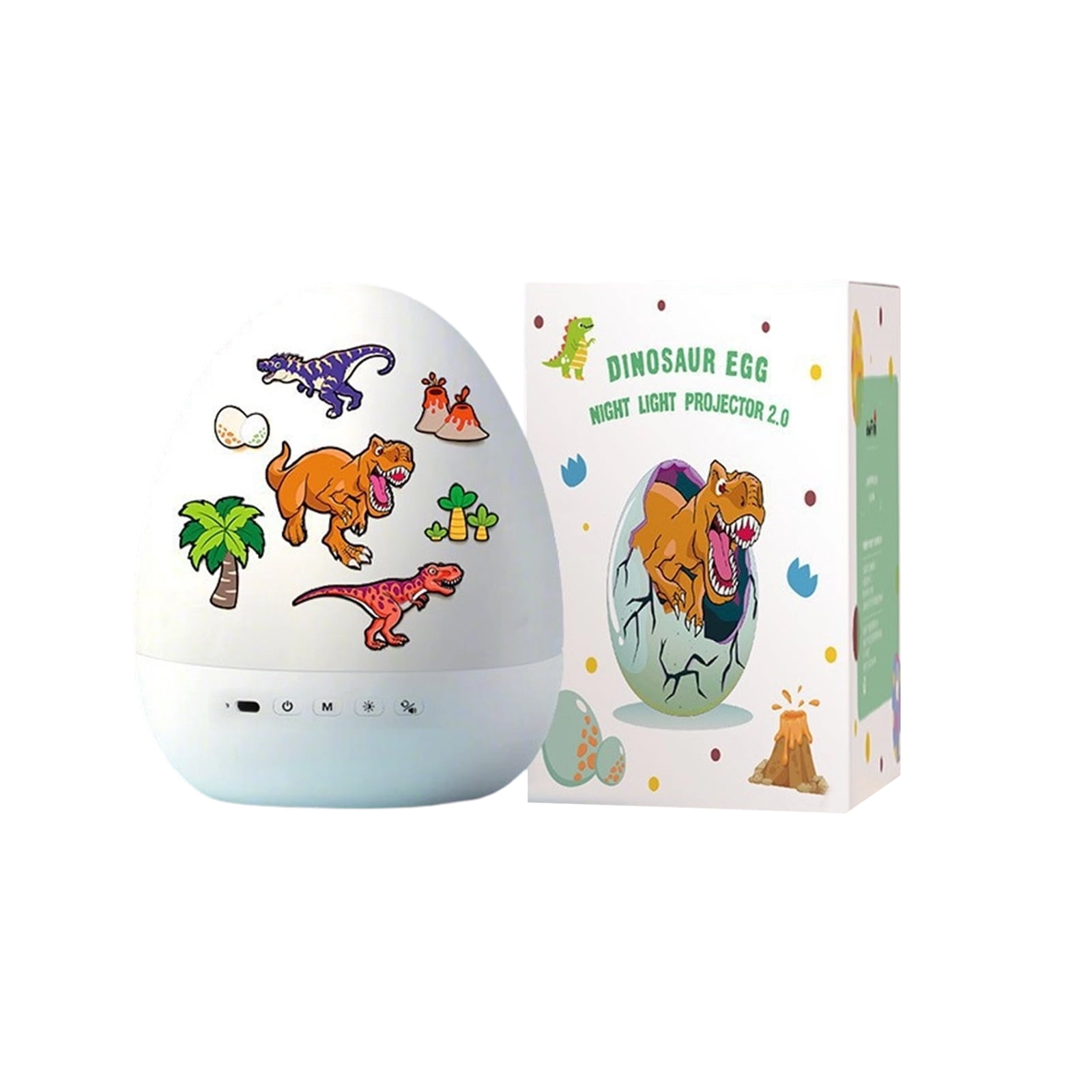2026 New Dinosaur Egg Night Light Projector, 360° Rotating Galaxy Star Projectordinosaur Speake Toys with Bluetooth Speaker, Rechargeable Dino Mood Magic Cartoon Lamp with 21 Slides