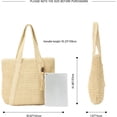 thumbnail image 2 of LHSHID Straw Beach Tote Bag for Women,Raffia Woven Shoulder Handbags for Summer Vacation, 2 of 6