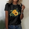 thumbnail image 2 of 2DXuixsh Womens Clothes Women's Classic Version Of Cotton Short Sleeve Crewneck Loose Printed T Shirt Variety T Shirts Women Womens Tops T Shirts for Women Black Size Xxl, 2 of 4