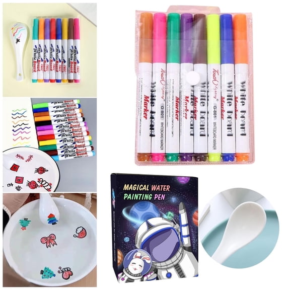 12 Magical Floating Drawings Bundle Kiddies Create Magical Floating Drawings Bundle Doodle Water Floating Pens Gifts for Boys and Girls