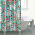 thumbnail image 4 of Bichon Dog Blue Florals Shower Curtain 72"x72" ,Bathroom Decorative Shower Curtains Set with 12 Hooks,Modern Waterproof Washable Shower Curtain, 4 of 6