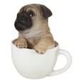 thumbnail image 6 of Realistic Adorable Pug Dog Teacup Statue 5.5" Tall Pet Pal Puppy Pugs Figurine, 6 of 8