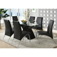thumbnail image 2 of Furniture of America Duell Contemporary Black Glass Top Geometric Dining Table, 2 of 2