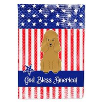 Carolines Treasures BB3064CHF Patriotic USA Poodle Tan Flag Canvas House Size