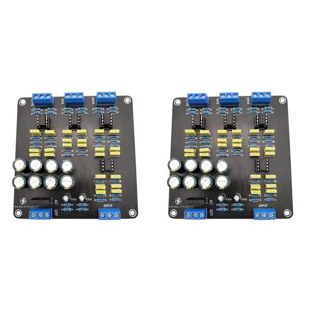 2X NE5532 Filtro Cruzado de Altavoz Doble Canal 2.0 Estéreo Alto/Medio/Graves Divisor de Amplificador de Altavoz DIY de 3 Vías