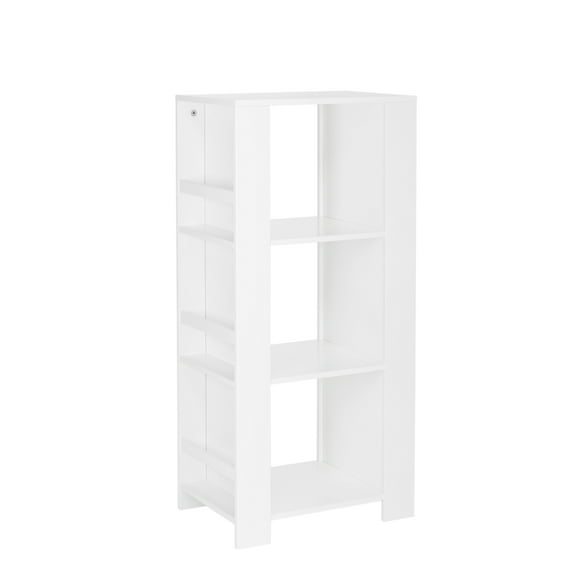RiverRidge Kids Bookshelf Toy Organizer Tower with 3 Cubbies and 6 Bookracks - White