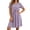 Purple, variant on Lenpel Womens Short Sleeve Casual Dresses Striped Crew Neck Knee Length T Shirt Dresses Fashion Loose Lounge Dresses