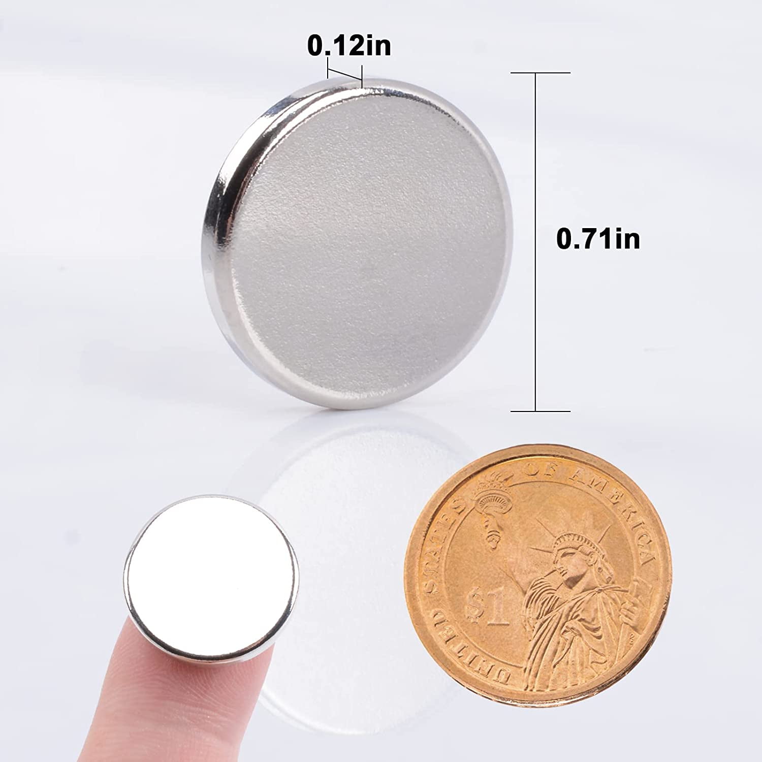 MIN CI 100 Pcs Super Strong Neodymium Disc Small Magnets, 6mm x 3mm Tiny  Magnets for