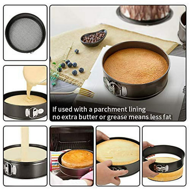 Springform Pan Set of 4, Nonstick Leakproof 4 7 9 10, Cake