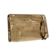 thumbnail image 2 of Jet Set Travel Metallic Embossed-Leather - Crossbody Clutch - Gold - 32F7MF5C3K-710, 2 of 2