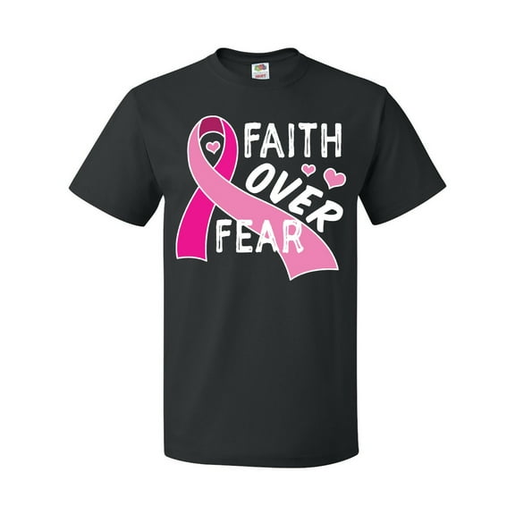 Inktastic Breast Cancer Awareness Faith over Fear T-Shirt