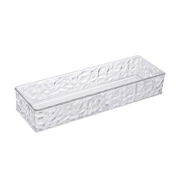 Dvumao Home Decor, Clear Drawer Organizer Bins PET Plastic Storage Boxes Stackable Divider Organizer For Vanity Desk Dresser Bathroom Kitchen