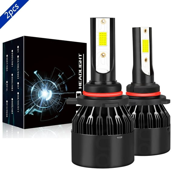 9012 LED Headlight Bulbs High&Low Beam White for 2014 2015 Dodge Durango