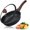 Black, variant on Nonstick Toxin-Free Ceramic Cookware Deep Frying Pan Saute Pan with Lid, 12in/5.5Qt Fry Pan, German 3C+ Ceramic Coating Technology, Heat Indicator, Induction Compatible