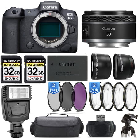 Canon EOS R6 Mirrorless Camera +50mm f/1.8 STM Lens +Flash- Kit
