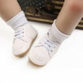 thumbnail image 5 of AVAIL Baby Boys Girls Oxford Shoes Hard Bottom Lace Up Sneaker PU Leather Moccasin Infant Toddler First Walker Uniform Dress Loafer Shoes 0-18Months, 5 of 6