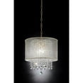 thumbnail image 6 of Primo Gold Finish Ceiling Lamp with Crystal Accents and White Shade, 6 of 6