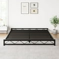 thumbnail image 1 of GloryStar Cadre de Lit Plateforme Moderne en Métal, Lattes en Acier Robustes, outil-Free Assembly, Base de Matelas, Aucun Sommier Requis, 1 of 9