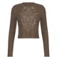 thumbnail image 4 of Jersey de cuello redondo con estampado informal gótico para mujer, blusa ajustada de manga larga, camisetas Pompotops gfhjh19997, 4 of 5
