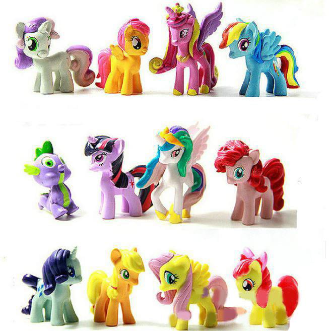 Set of 12 Pony Toys Figure for My 